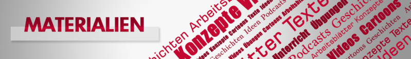 Datei:Materialpool, Themenfelder - Halbjahresthemen, Rubrik Unterricht 900 x 144 px.png